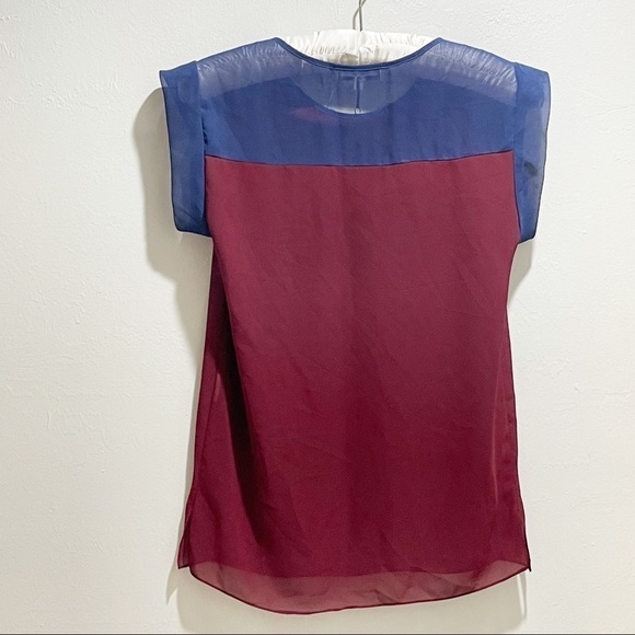 IPEKYOL Women’s Colorblock Short Sleeve Blouse - Picture 2 of 6